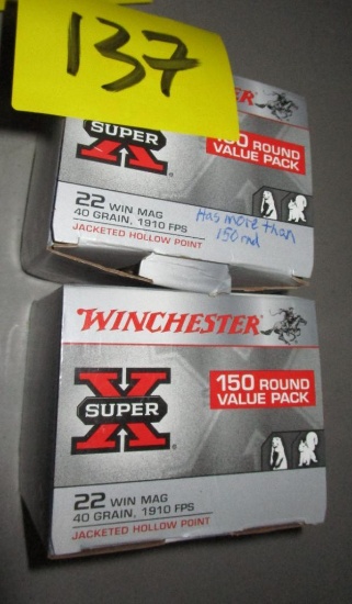 Winchester 22 Win Mag, Partial box of Jacketed hollow points