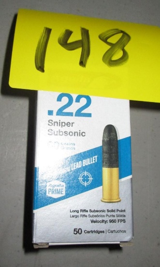 22 Sniper Subsonic, 60 grain, 50 rounds
