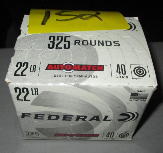 Federal 22lr, 40 grain, 325 Rounds