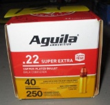 Aguila 22lr, 40 grain, Super Extra, 250 Rounds