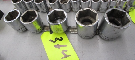 Snap-On and MAC 1/2" Sockets, 1 1/4", 1 5/16", 1 3/8", 1 7/16", 1 1/2"