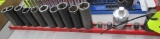 Snap-On Deep Well Socketds, Metric and Standard, 1/2