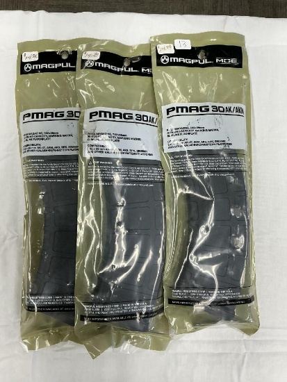 Lot of three Magpul 30 round 7.62 x 39 mm magazines