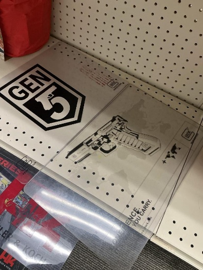 Pair of Clear Glock Counter Mats