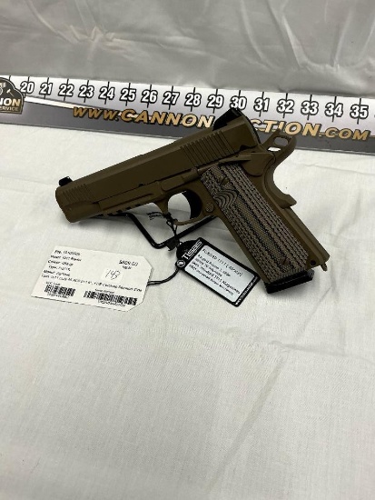 Zig/Tisas 1911 Raider, 45ACP, 8+1, 5" Barrel, FDE Cerakote Serrated Slide, New, SN-T0620-23AK07424