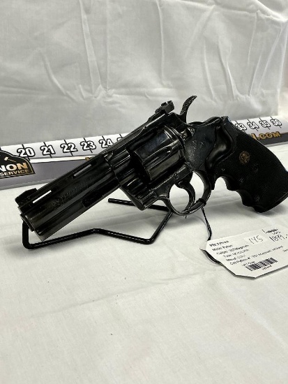Colt Python 357 Magnum Revolver, 4" Barrel, reblued, Used, SN-89100E