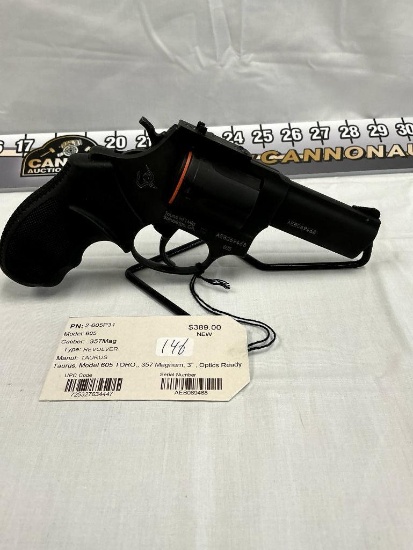 Taurus Model 605 Toro, .357 Magnum Revolver, 3" Barrel, Optics Ready, New, SN-AEB069468