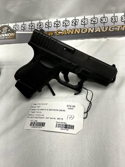 Glock G27, 40 S&W, Gen 4, 9rd, Used, SN-BAEH783
