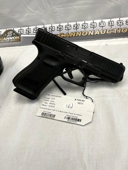 Glock, G19 Gen5, 9mm Pistol, 4.02" Barrel, 3-15rd mags, Front Serrations, New, SN-BUHK448