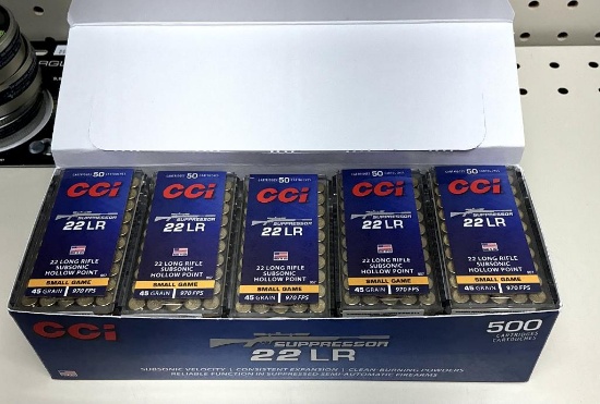 CCI 22LR Suppressor, 500rds Ammuntion