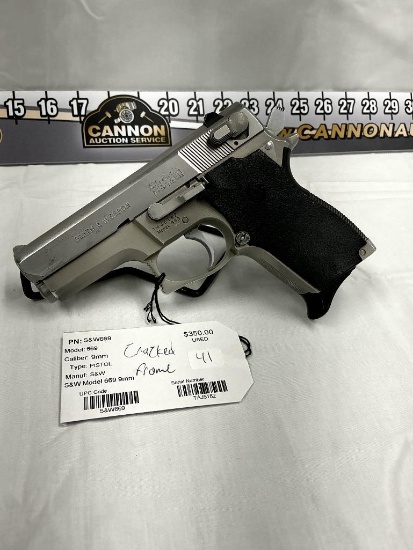 Smith & Wesson 669, 9mm, Cracked Frame, Used, SN-TAJ5182