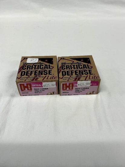 Hornady Critcal Defense Lite, 9mm Ammuntion, 50rds