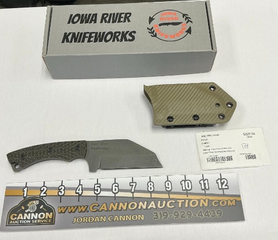 Iowa River Knifeworks Cleaver and Sheath