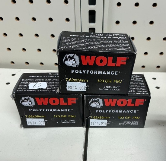60 Rounds of 7.62x39 Steel Case Ammo