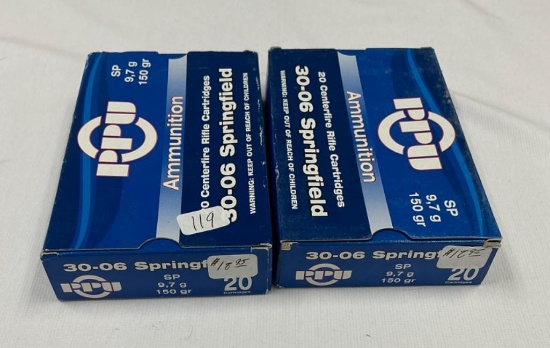 PPU 30-06 Springfield Ammo, 40 Rounds