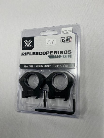 VORTEX Pro Series Riflescope Rings, 30mm Tube, Medium Height