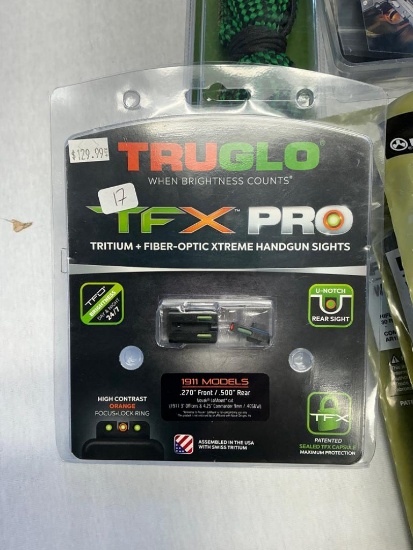 TruGlo Tritum + Fiber Optic Xtreme handgun sight for 1911 Models