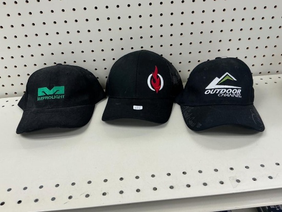 3 - Hats, 1 Autographed (unknown)