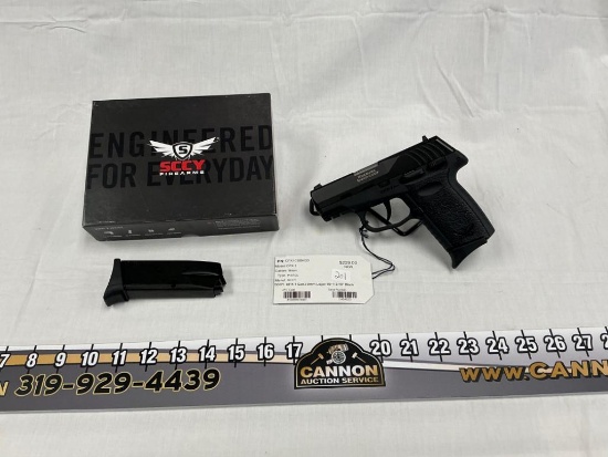 SCCY CPX-1 Pistol, 9MM, 10+1, New, SN- C454523
