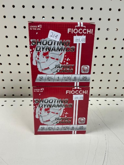 Fiocchi Traget Loads 12ga Ammo, 50 Rounds