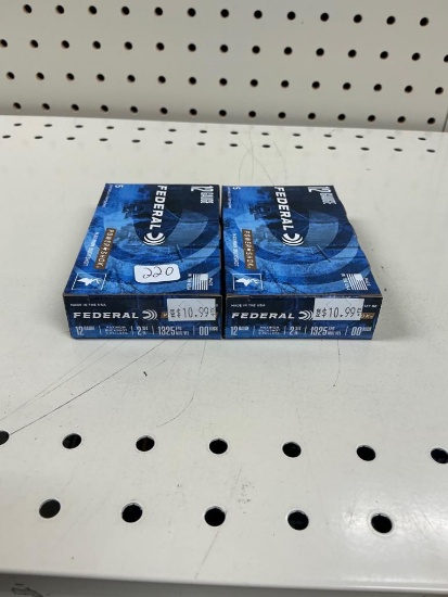 Federal 12ga Buckshot Ammo, 10 Rounds