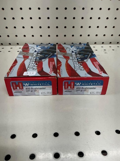 Hornady American Whitetail 450 Bushmaster Ammo, 40 Rounds