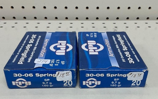 PPU 30-06 Springfield Ammo, 40 Rounds