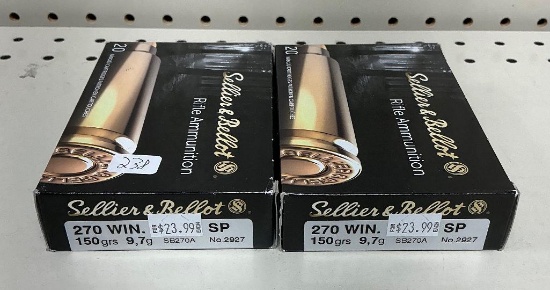 Sellier & Bellot 270 Win. Ammo, 40 Rounds