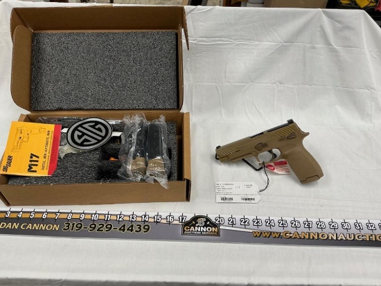 Sig Sauer P320 Pistol, 9MM, M17 Commemorative, US Armry Coyote, NEW, SN- M17-2222