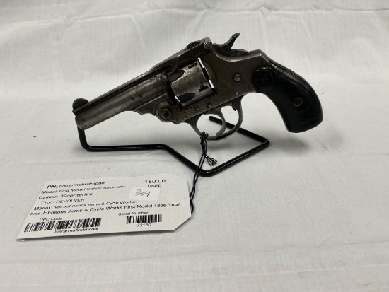 Iver Johnson Arms and Cycle Works Revolver, 32 Centerfire, First Model Safety Automatic 1895-1896,