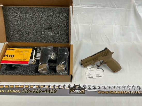 Sig Sauer M-18 Pistol, 9MM, Commemorative, 21+1, NEW, SN- M18-1891