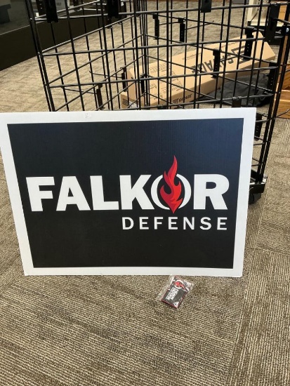 Falkor Defense Corrugated Sign and Patch