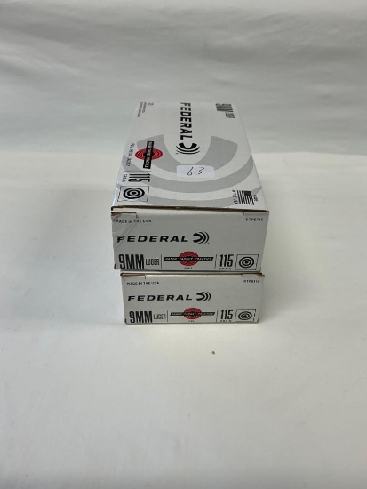 Federal 9MM Ammo, 100 Rounds