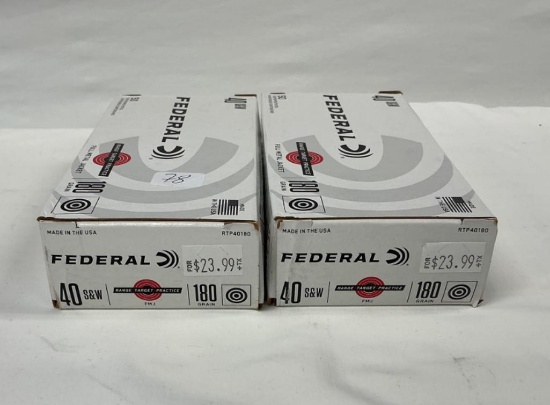 Fderal 40 S&W Ammo, 100 Rounds