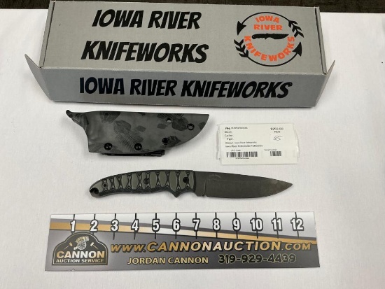 Iowa River Knifeworks Fishbone Knife and Sheath