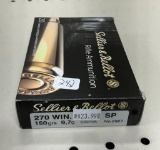 Sellier & Bellot 270 Win. Ammo, 20 Rounds