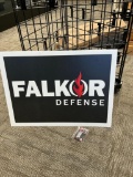 Falkor Defense Corrugated Sign and Patch
