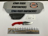 Iowa River Knifeworks Red Snake Knife and Sheath