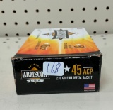 Armscor 45ACP FMJ Ammo, 50 rds