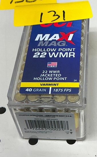 50 Rounds CCI 22wmr Ammo