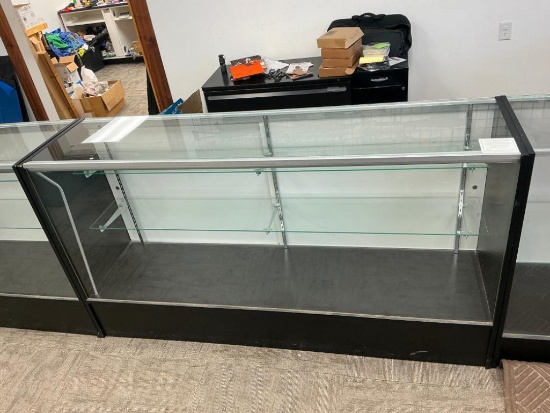 70" Wide X 17 1/2" Deep X 38" Tall Lighted Glass Display Case
