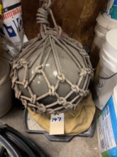 Glass Net Float Ball With Plastic Floor Mat