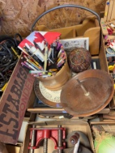 Plates, Wooden Items, and Pencils