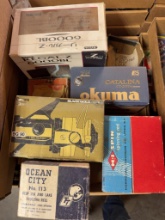 Empty Fishing Reel Boxes and Brands