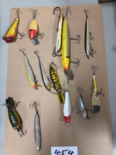Vintage Style Fishing Lures, 13 Pieces