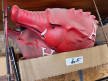 Arkansas Razorback Plastic Hat Pair
