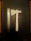 Milk glass hatchet