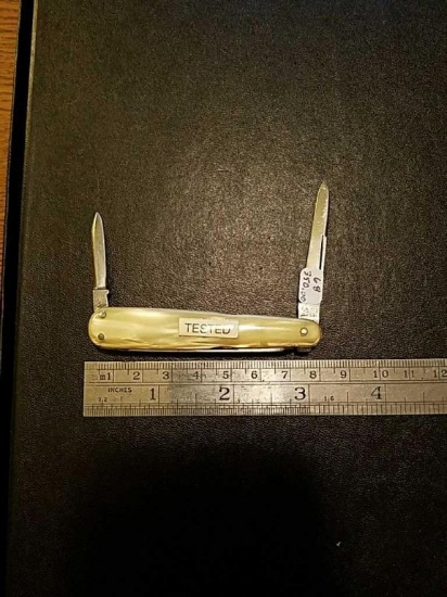 Case xx,  tested, cracked handle, 2 blade