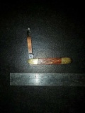Small wood with brass single blade stainless