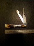 Case xx 5254, stag, 4 1/8 inch. trapper